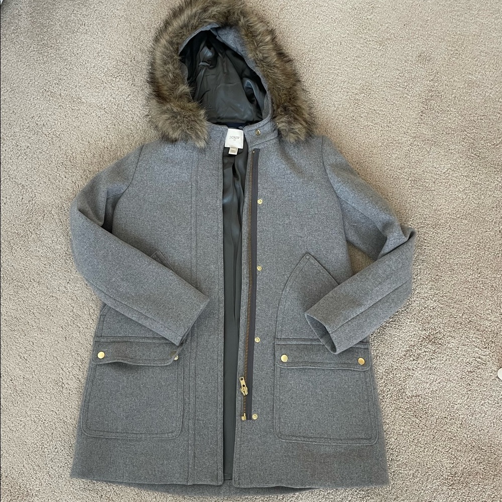 J.Crew Women’s Size 4 Grey Wool Coat